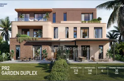 Townhouse - 4 Bedrooms - 5 Bathrooms for sale in Crescent Walk - 5th Settlement Compounds - The 5th Settlement - New Cairo City - Cairo