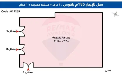 Retail - Studio - 1 Bathroom for rent in Awal Dana Al Omomai St. - Backus - Hay Sharq - Alexandria