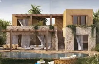 Chalet - 2 Bedrooms - 2 Bathrooms for sale in Ramla Lakeside - Qesm Ad Dabaah - North Coast