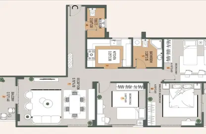 Apartment - 3 Bedrooms - 2 Bathrooms for sale in Bait Alwatan - The 5th Settlement - New Cairo City - Cairo