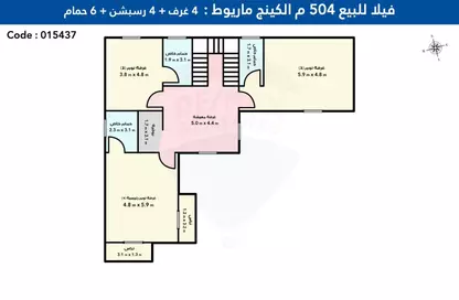فيلا - 4 غرف نوم - 6 حمامات للبيع في كينج مريوط - حي العامرية - الاسكندرية