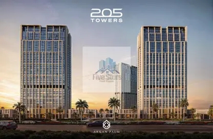 مساحات مكتبية - استوديو - 1 حمام للبيع في 205 اركان بالم - كمبوندات الشيخ زايد - الشيخ زايد - الجيزة