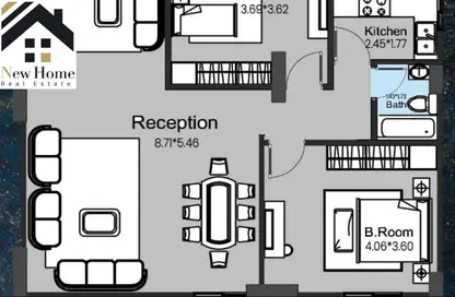 Apartment - 2 Bedrooms - 1 Bathroom for sale in Bait Alwatan - The 5th Settlement - New Cairo City - Cairo Apartment - 2 Bedrooms - 1 Bathroom for sale in Bait Alwatan - The 5th Settlement - New Cairo City - Cairo