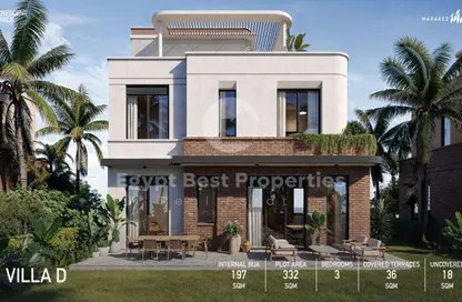 فيلا - 4 غرف نوم - 4 حمامات للبيع في كريسينت واك - كمبوندات التجمع الخامس - التجمع الخامس - مدينة القاهرة الجديدة - القاهرة