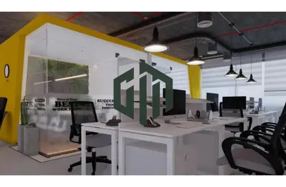 Office Space - Studio - 2 Bathrooms for rent in Bank Center Street - South Teseen St. - The 5th Settlement - New Cairo City - Cairo