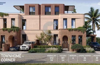 Townhouse - 4 Bedrooms - 4 Bathrooms for sale in Crescent Walk - 5th Settlement Compounds - The 5th Settlement - New Cairo City - Cairo