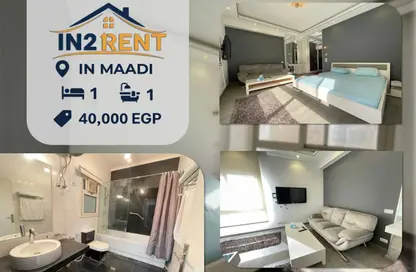 Apartment - 1 Bedroom - 1 Bathroom for rent in Sarayat Al Maadi - Hay El Maadi - Cairo Apartment - 1 Bedroom - 1 Bathroom for rent in Sarayat Al Maadi - Hay El Maadi - Cairo