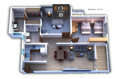 Apartment - 2 Bedrooms - 2 Bathrooms for sale in Belbeis Road   Road 10 - 3rd District - Obour City - Qalyubia