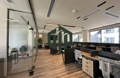 Office Space - Studio - 2 Bathrooms for rent in Bank Center Street - South Teseen St. - The 5th Settlement - New Cairo City - Cairo