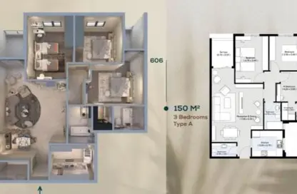 Apartment - 3 Bedrooms - 2 Bathrooms for sale in New Capital City - Cairo