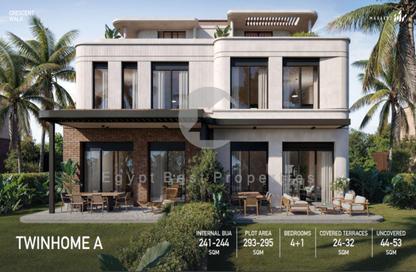Townhouse - 5 Bedrooms - 5 Bathrooms for sale in Crescent Walk - 5th Settlement Compounds - The 5th Settlement - New Cairo City - Cairo