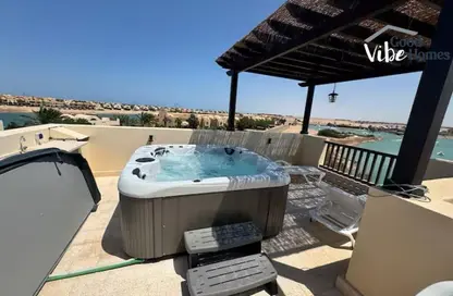 (بنتهاوس  (روف - غرفة نوم - 1 حمام للايجار في واتر سايد - الجونة - الغردقة - محافظة البحر الاحمر