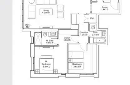 شقة - 2 غرف نوم - 2 حمامات للبيع في ايون - كمبوندات 6 أكتوبر - مدينة 6 أكتوبر - الجيزة