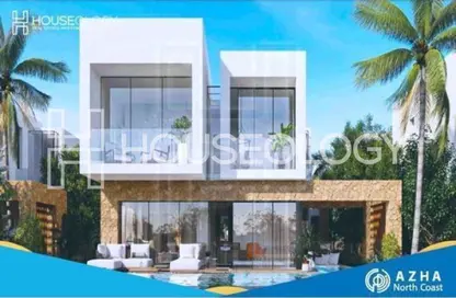 فيلا - 4 غرف نوم - 4 حمامات للبيع في ازها الساحل الشمالي - راس الحكمة - الساحل الشمالي