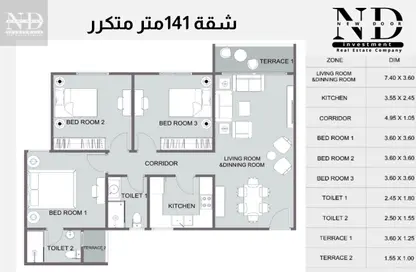 Apartment - 3 Bedrooms - 2 Bathrooms for sale in New Obour City - Qalyubia