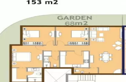 شقة - 3 غرف نوم - 2 حمامات للبيع في بيوت كومباوند - المنصورة الجديدة - الدقهلية