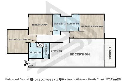 Chalet - 3 Bedrooms - 4 Bathrooms for sale in Hacienda Waters - Qesm Ad Dabaah - North Coast