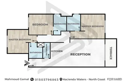 Chalet - 3 Bedrooms - 4 Bathrooms for sale in Hacienda Waters - Qesm Ad Dabaah - North Coast