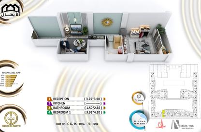 Apartment - 1 Bedroom - 1 Bathroom for sale in Touristic Center - Hurghada - Red Sea