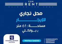 محل - استوديو للايجار في بولكلي - حي شرق - الاسكندرية