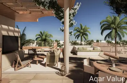 Roof - 2 Bedrooms - 2 Bathrooms for sale in Ramla Lakeside - Qesm Ad Dabaah - North Coast