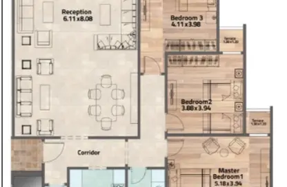 Apartment - 3 Bedrooms - 3 Bathrooms for sale in Rock Eden - Hadayek October - 6 October City - Giza