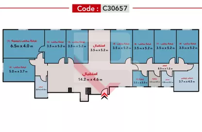 Office Space - Studio - 4 Bathrooms for rent in Fouad St. - Raml Station - Hay Wasat - Alexandria