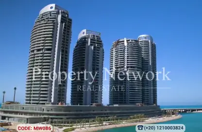 شقة - غرفة نوم - 1 حمام للبيع في نورث ايدج تاورز - مدينة العلمين الجديدة - العلمين - الساحل الشمالي