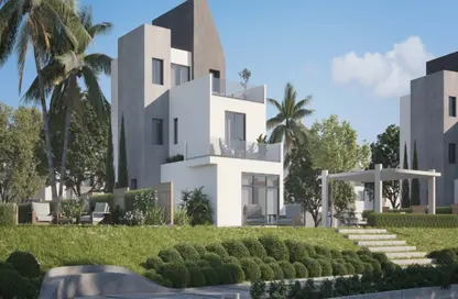 Twin House - 3 Bedrooms - 3 Bathrooms for sale in Rivers - New Zayed City - Sheikh Zayed City - Giza