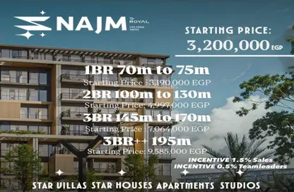 Apartment - 1 Bedroom - 1 Bathroom for sale in Najm - The 6th Settlement - New Cairo City - Cairo