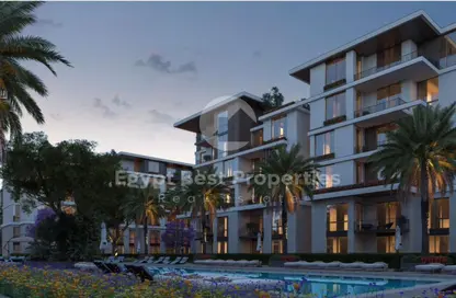 Apartment - 2 Bedrooms - 2 Bathrooms for sale in Tesla Residence - Al Wahat Road - 6 October City - Giza