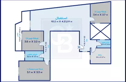 Apartment - 3 Bedrooms - 2 Bathrooms for sale in Mahmoud Al Essawy St. - Miami - Hay Awal El Montazah - Alexandria