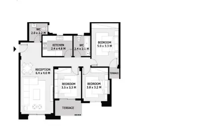 Apartment - 3 Bedrooms - 2 Bathrooms for rent in Janna 2 - Sheikh Zayed Compounds - Sheikh Zayed City - Giza