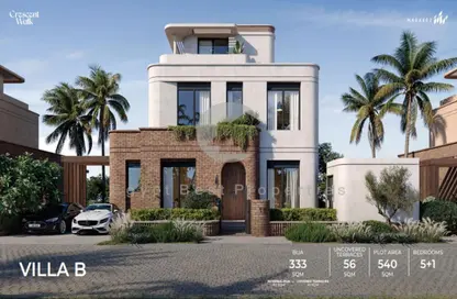 Villa - 5 Bedrooms - 5 Bathrooms for sale in Crescent Walk - 5th Settlement Compounds - The 5th Settlement - New Cairo City - Cairo