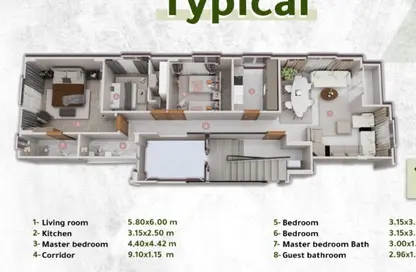Apartment - 3 Bedrooms - 2 Bathrooms for sale in Bait Alwatan - The 5th Settlement - New Cairo City - Cairo