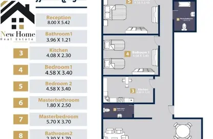 شقة - 3 غرف نوم - 3 حمامات للبيع في شمال الرحاب - مدينة القاهرة الجديدة - القاهرة
