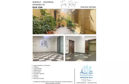 Office Space - Studio - 5 Bathrooms for rent in Abou Bakr Al Sedeek St. - El Mearag City - Zahraa El Maadi - Hay El Maadi - Cairo