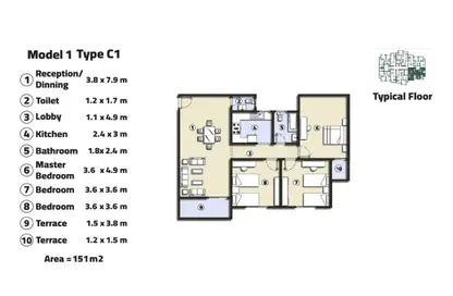 Apartment - 3 Bedrooms - 2 Bathrooms for sale in Bait Alwatan - New Obour City - Qalyubia
