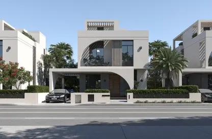 Twin House - 4 Bedrooms - 5 Bathrooms for sale in Waslet Dahshur Road - Sheikh Zayed City - Giza