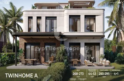 Twin House - 5 Bedrooms - 5 Bathrooms for sale in Crescent Walk - 5th Settlement Compounds - The 5th Settlement - New Cairo City - Cairo