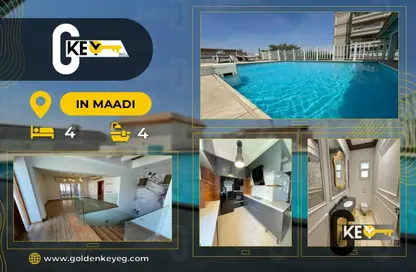 Duplex - 4 Bedrooms - 4 Bathrooms for rent in Sarayat Al Maadi - Hay El Maadi - Cairo