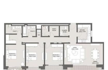 Apartment - 3 Bedrooms - 3 Bathrooms for sale in Uptown Cairo Road - Al Abageyah - El Khalifa - Cairo