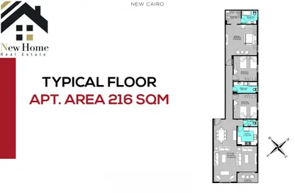 شقة - 3 غرف نوم - 3 حمامات للبيع في بيت الوطن - التجمع الخامس - مدينة القاهرة الجديدة - القاهرة