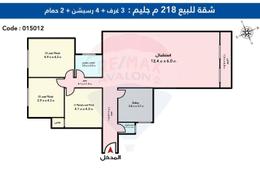 شقة - 3 غرف نوم - 2 حمامات for للبيع in شارع ابو قير - جليم - حي شرق - الاسكندرية