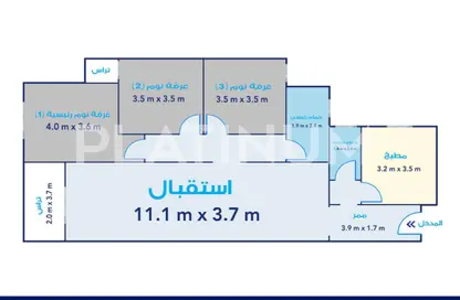 شقة - 3 غرف نوم - 2 حمامات للبيع في شارع مدخل شركة النقل والهندسة - سموحة - حي شرق - الاسكندرية