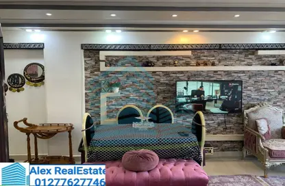 Apartment - 2 Bedrooms - 2 Bathrooms for rent in Al Kornish Square - Sporting - Hay Sharq - Alexandria