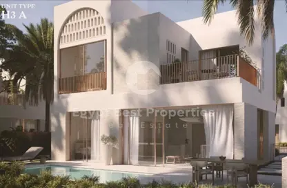 فيلا - 3 غرف نوم - 4 حمامات للبيع في رملة ليك سايد - قسم الضبعة - الساحل الشمالي