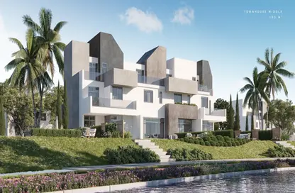 Twin House - 4 Bedrooms - 4 Bathrooms for sale in Rivers - New Zayed City - Sheikh Zayed City - Giza