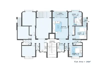 شاليه - 3 غرف نوم - 2 حمامات للبيع في مينا - مركز الحمام - الساحل الشمالي