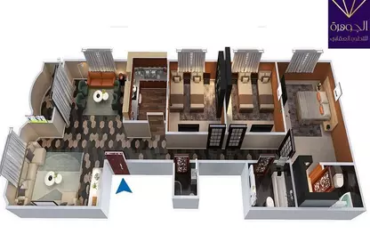 شقة - 3 غرف نوم - 3 حمامات للبيع في طريق بلبيس - خط 10 - الحي الثالث - مدينة العبور - القليوبية